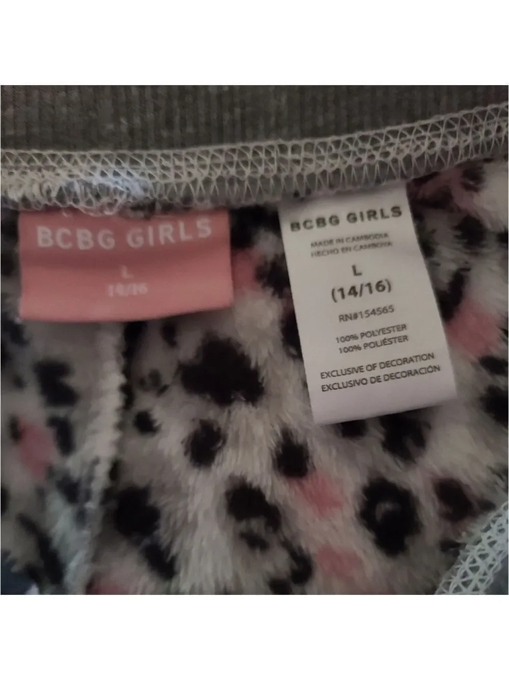 BCBGirls 3‑Piece Velour Pajama Set ‑ L